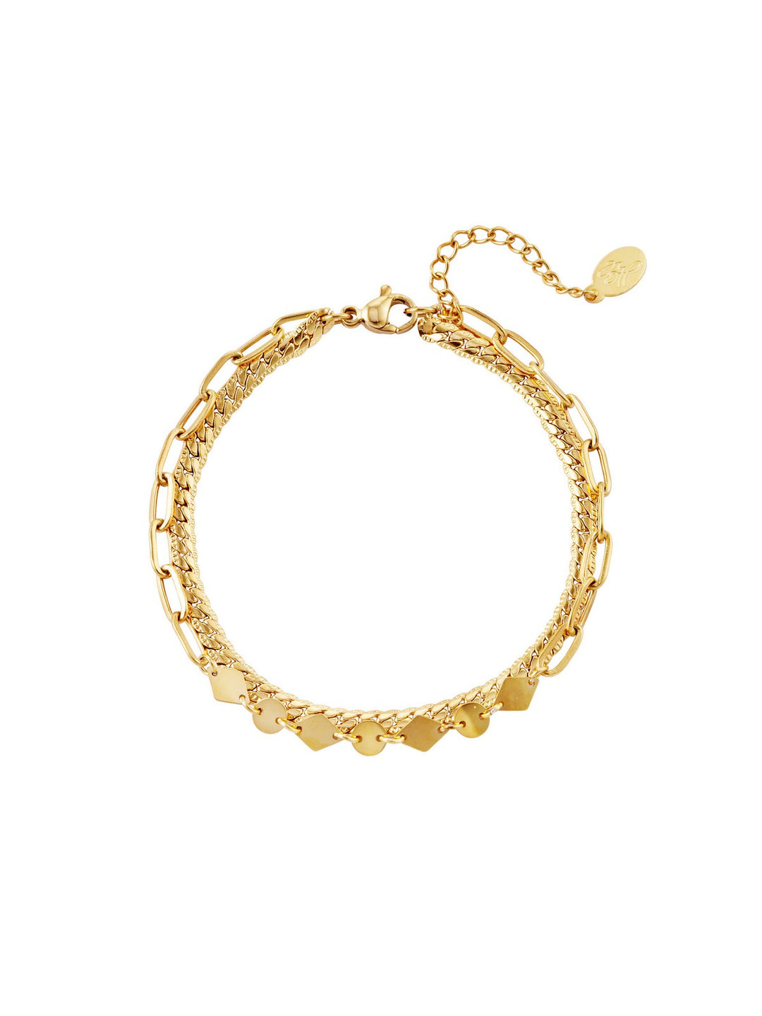 Double Chain Bracelet Gold