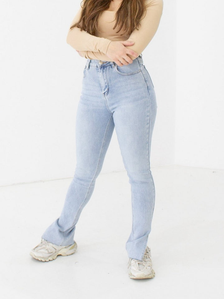 Remini Split Jeans Blue