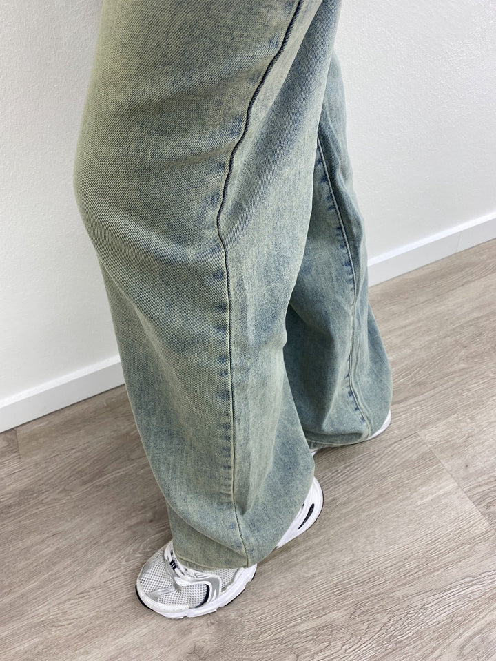 Wide Leg Jeans Vintage Washed