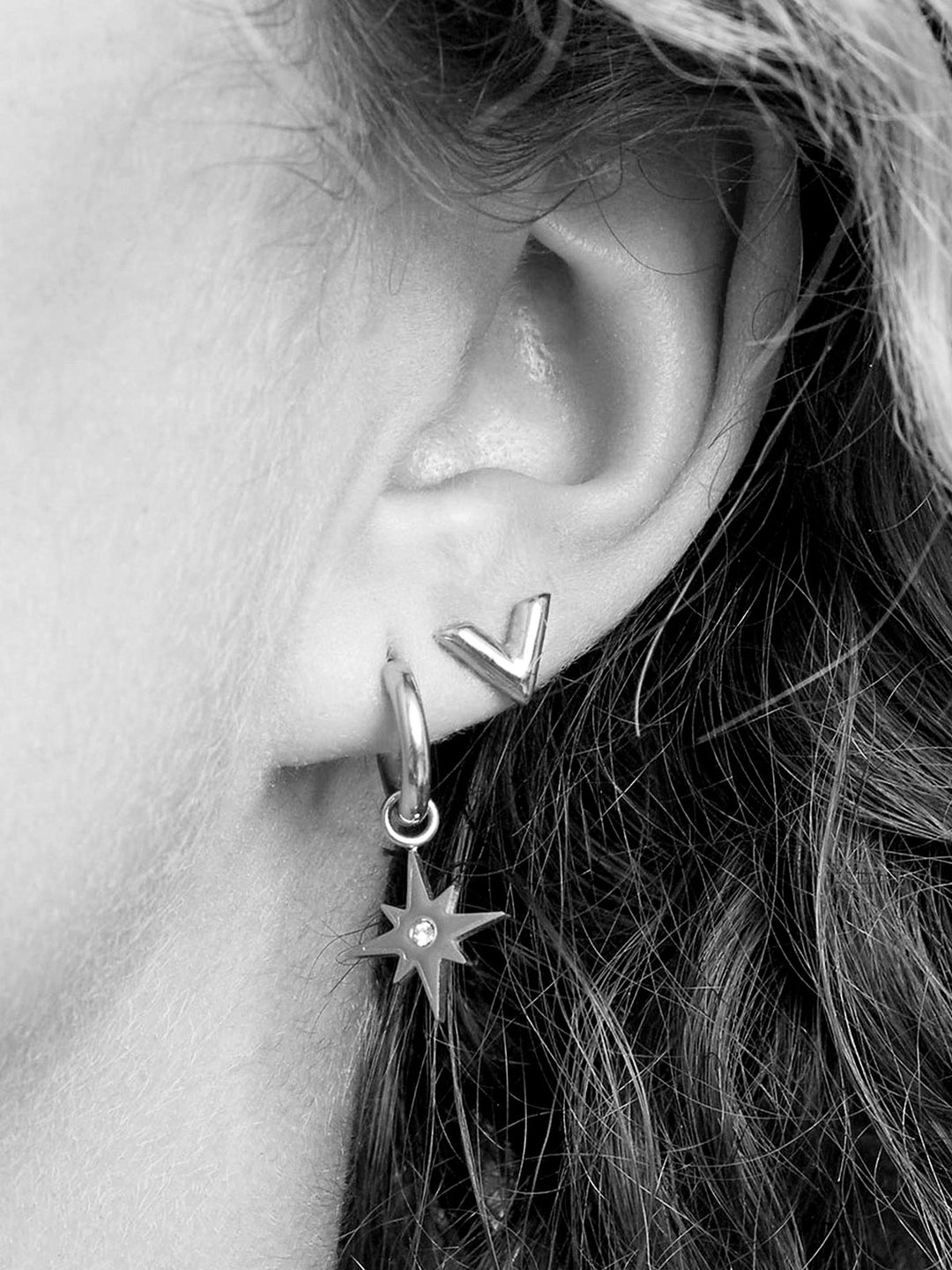 Earrings V Silver