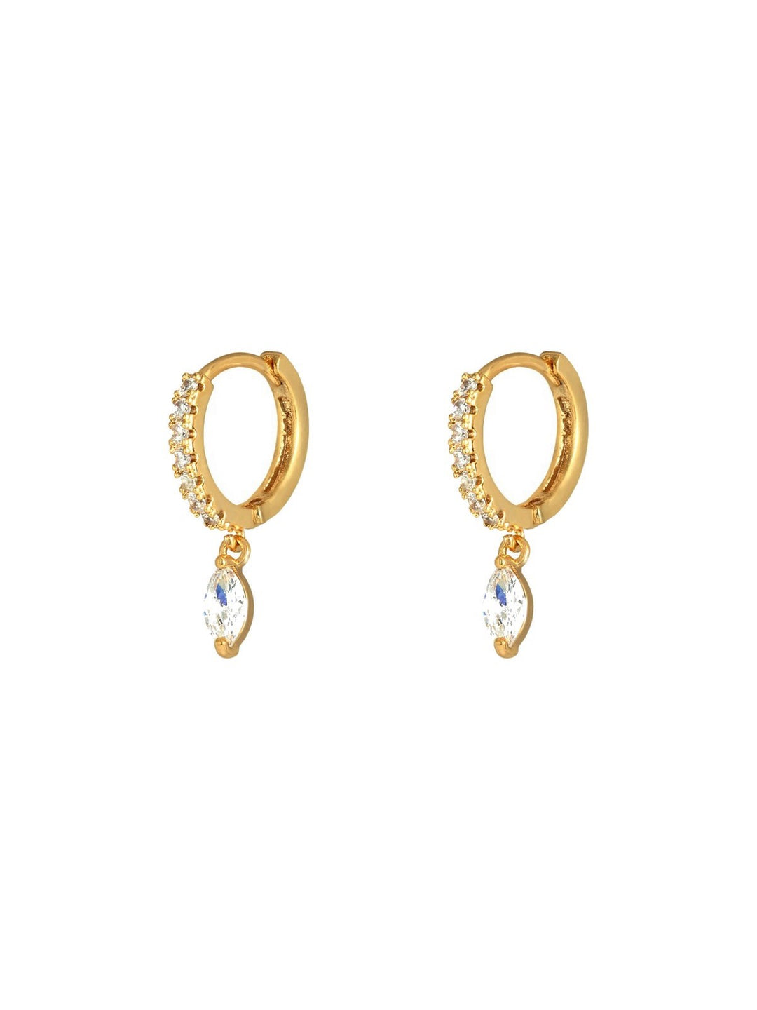Earrings Zircon Gold