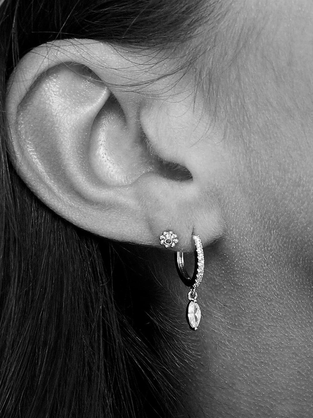Earrings Zircon Silver
