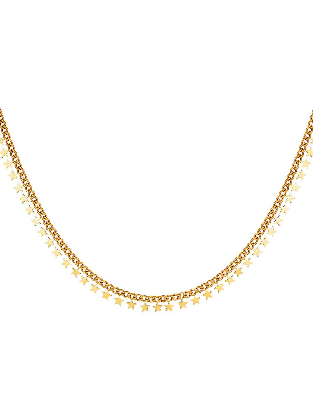Necklace Chain Stars Gold